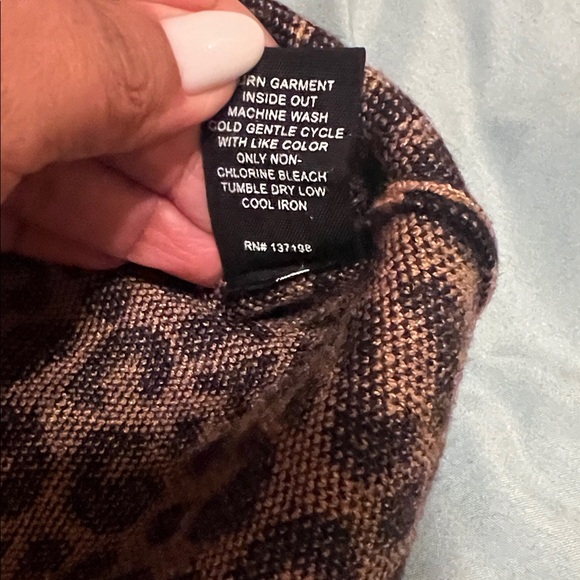 Marled Animal Print Tank Top - Black and Brown - Picture 9 of 11